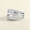 Bague 52 Bague Structure en or blanc et diamants taille baguette 58 Facettes 61E00432