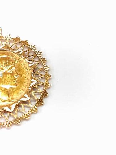 Pendentif Pendentif pièce 20 Francs en or jaune 18K 58 Facettes Pend.Pce.Coq-1834.1