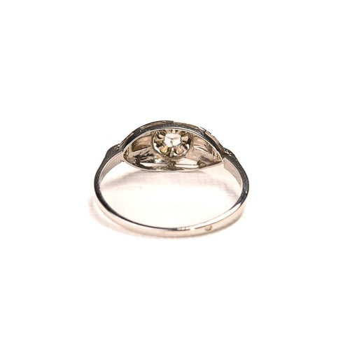 Bague 52.5 Art Déco - Bague en or blanc 18K et diamant 58 Facettes LMB-328