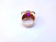 Bague 56 Bague tank en or rose 18k sertie de rubis baguette 58 Facettes BAG TANK Rub.Baguet-DV