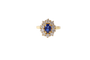 Bague 53.5 Bague marguerite entourage en or jaune 18K saphir et diamants 58 Facettes Bag.entour.S.-FA.4