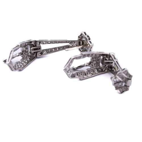 Boucles d'oreilles Boucles d’oreilles pendantes Art déco en platine et diamants 58 Facettes OR167 P19 (05519)