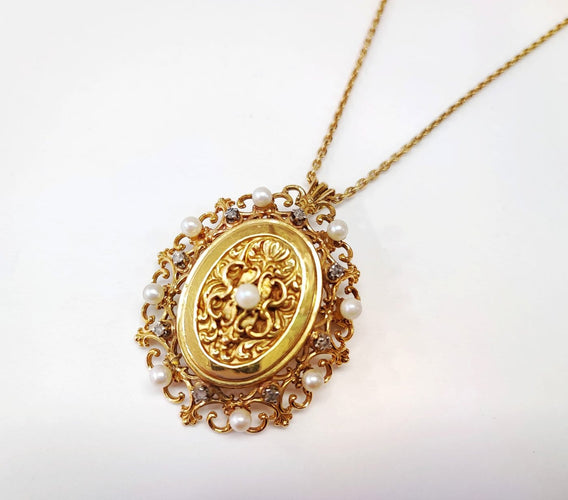 Pendentif Pendentif-broche médaillon en or 18k 58 Facettes Pend;Med.Brch-2008.4