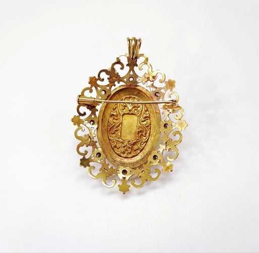 Pendentif Pendentif-broche médaillon en or 18k 58 Facettes Pend;Med.Brch-2008.4