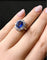Bague 54 Bague marguerite - Saphir et diamants en taille IT 14 58 Facettes