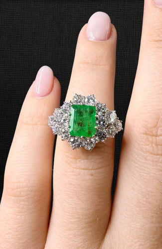 Bague 53 Bague cocktail - Saphir et diamants en or 58 Facettes