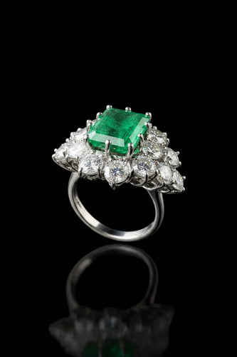 Bague 53 Bague cocktail - Saphir et diamants en or 58 Facettes