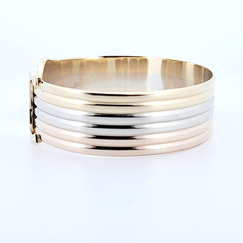 Bracelet Cartier - Bracelet jonc ouvert Double C en or jaune 18 carats 58 Facettes 73524