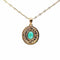 Pendentif Pendentif - Halo diamants et émeraude naturelle en or jaune 18k 58 Facettes 50432