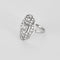 Bague 53.5 Bague Art déco en platine à motif géométrique et diamants 58 Facettes POI312-1