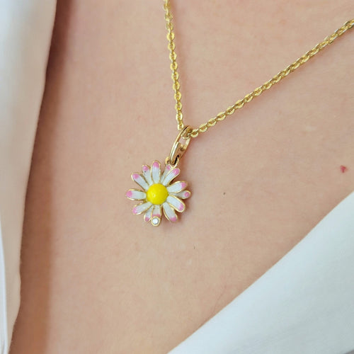 Pendentif Dior Diorette - Pendentif marguerite en or jaune 18 carats et diamant 58 Facettes 32178
