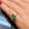 Bague 47 Bague en or jaune 18 carats avec émeraude et diamants 58 Facettes 32894