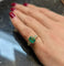 Bague 47 Bague en or jaune 18 carats avec émeraude et diamants 58 Facettes 32894