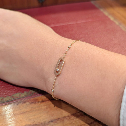 Bracelet Messika Move Classique - Bracelet en or rose et diamants 58 Facettes 32301