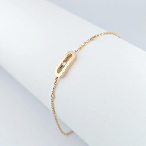 Bracelet Messika Move Classique - Bracelet en or rose et diamants 58 Facettes 32301