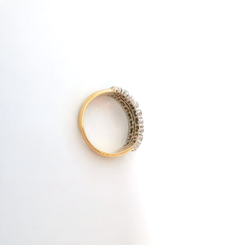 Bague 55 Bague - Alliance en or deux tons 18 carats et diamants 58 Facettes 1770