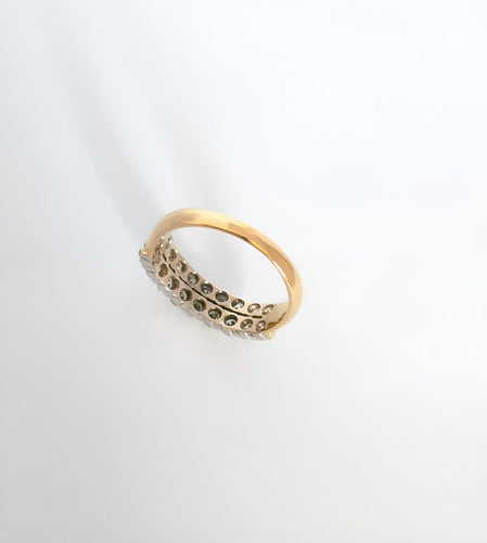 Bague 55 Bague - Alliance en or deux tons 18 carats et diamants 58 Facettes 1770