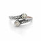 Bague 60 Bague toi et moi en or rose 18K, argent et diamants 58 Facettes Bague toi et moi en or argent et diamants