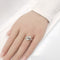 Bague 60 Bague toi et moi en or rose 18K, argent et diamants 58 Facettes Bague toi et moi en or argent et diamants