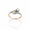Bague 60 Bague toi et moi en or rose 18K, argent et diamants 58 Facettes Bague toi et moi en or argent et diamants