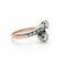 Bague 60 Bague toi et moi en or rose 18K, argent et diamants 58 Facettes Bague toi et moi en or argent et diamants