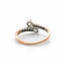 Bague 60 Bague toi et moi en or rose 18K, argent et diamants 58 Facettes Bague toi et moi en or argent et diamants