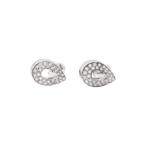 Boucles d'oreilles Boucles d'oreilles Piaget, or blanc et diamants. 58 Facettes 35384