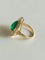 Bague 54 Bague marquise en or jaune, émeraude et diamants 58 Facettes 01347