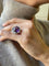 Bague 49 Bague cible en or gris et diamants avec améthyste 58 Facettes 794155