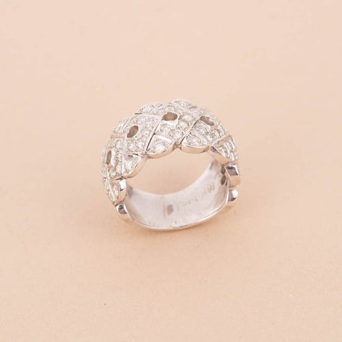 Bague 53 Bague bandeau ajourée en or blanc et diamants 58 Facettes 794120