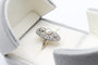 Bague 54 Bague marquise en platine avec perle fine et diamants 58 Facettes 250452