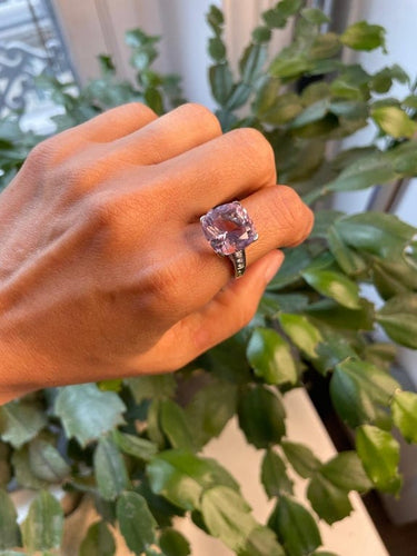 Bague 53 Mauboussin Gueule d’amour - Bague en or blanc 18 ct, diamants et quartz 58 Facettes 794152