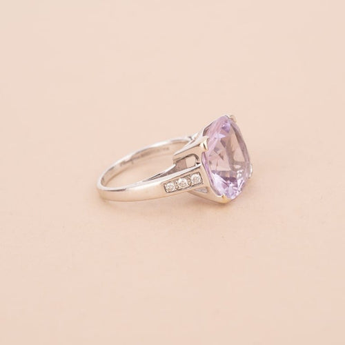 Bague 53 Mauboussin Gueule d’amour - Bague en or blanc 18 ct, diamants et quartz 58 Facettes 794152