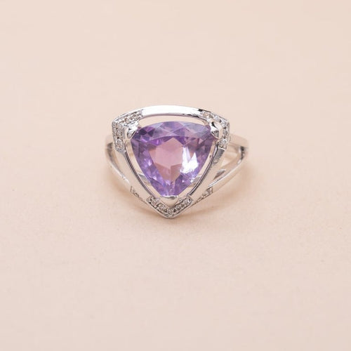 Bague 59 Mauboussin Mes Couleurs à Toi - Bague en or blanc, améthyste et diamants 58 Facettes 762874