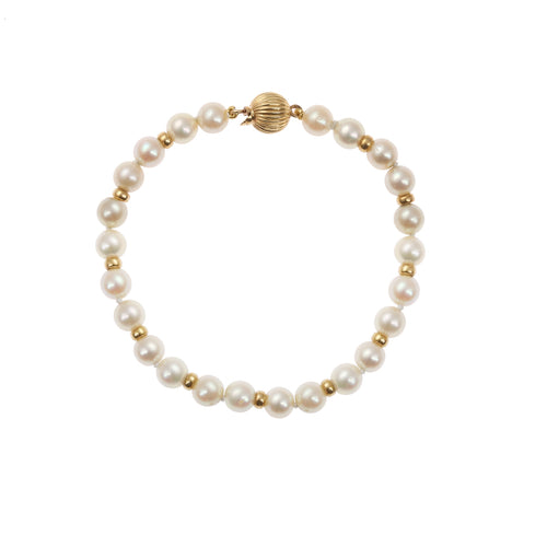 Bracelet Bracelet de perles en or jaune 18 carats 58 Facettes BRA110