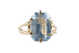Bague 56 Bague topaze bleue en or blanc 18K 58 Facettes BGTOPOC622-107