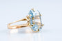 Bague 56 Bague topaze bleue en or blanc 18K 58 Facettes BGTOPOC622-107