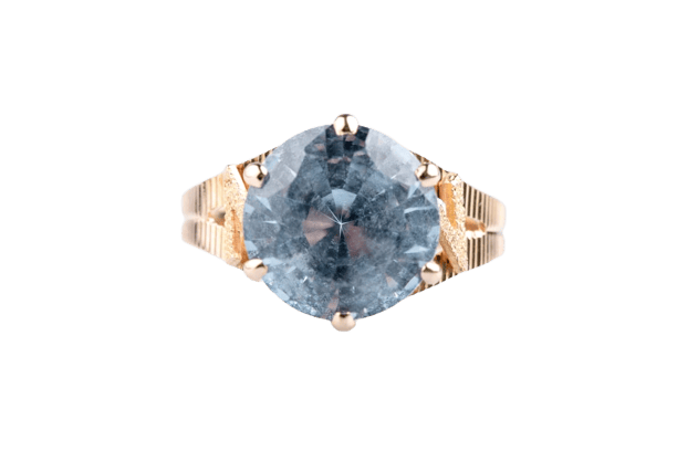 Bague 54 Bague topaze bleue en or blanc 18K 58 Facettes BGTOPOC613-107