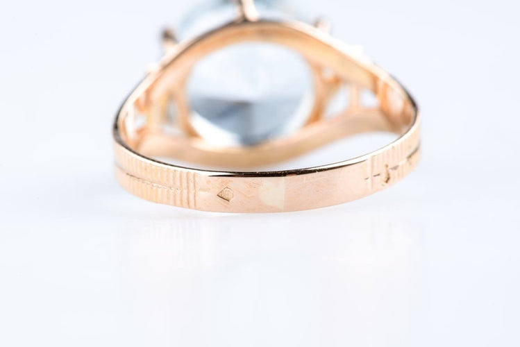 Bague 54 Bague topaze bleue en or blanc 18K 58 Facettes BGTOPOC613-107