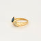 Bague 51.5 Bague Tressée en Or Jaune, Saphir de 1ct, Diamants 58 Facettes NAR0193
