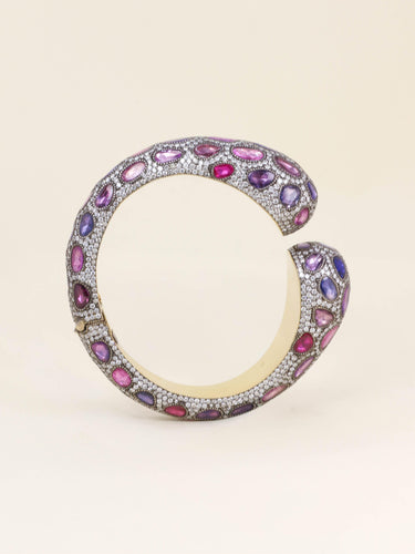 Bracelet ANDRE MARCHA Bracelet jonc saphirs diamants 58 Facettes 1242.5