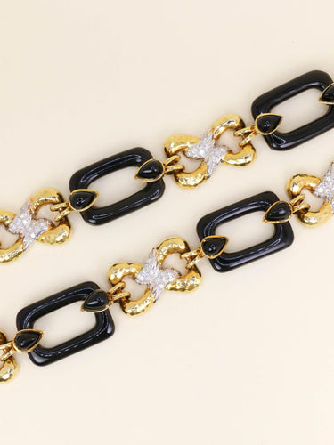Collier Collier à transformation or jaune onyx diamants 58 Facettes 1242.2