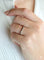 Bague 54 DINH VAN Alliance carrée or blanc 58 Facettes 1206.1BIS
