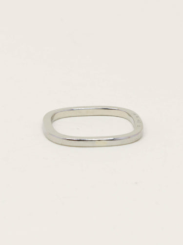 Bague 54 DINH VAN Alliance carrée or blanc 58 Facettes 1206.1BIS