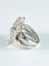 Bague 55 Bague fleur pavée de diamants en or blanc 750/1000 58 Facettes