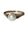 Bague 53 Bague perle de culture en or jaune 18 carats 58 Facettes 606