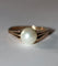 Bague 53 Bague perle de culture en or jaune 18 carats 58 Facettes 606