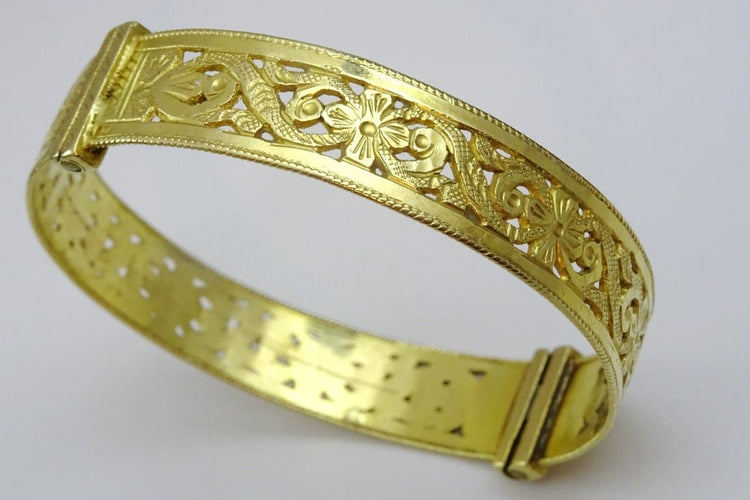 Bracelet Bracelet en filigrane marocain vintage en or jaune 18 carats 58 Facettes bracelet 1