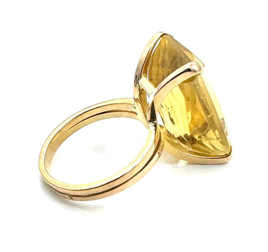 Bague 53 Bague vintage en or 18 carats et citrine 58 Facettes 240399