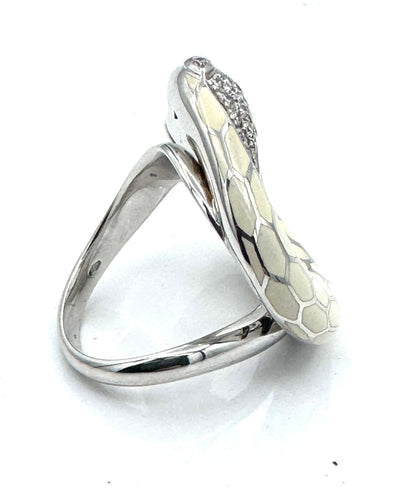 Bague 54 Bague serpent en or 18 carats, laque et diamants 58 Facettes 250267